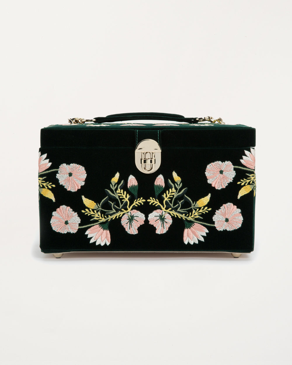 Zoe Medium Jewellery Box Forest Green