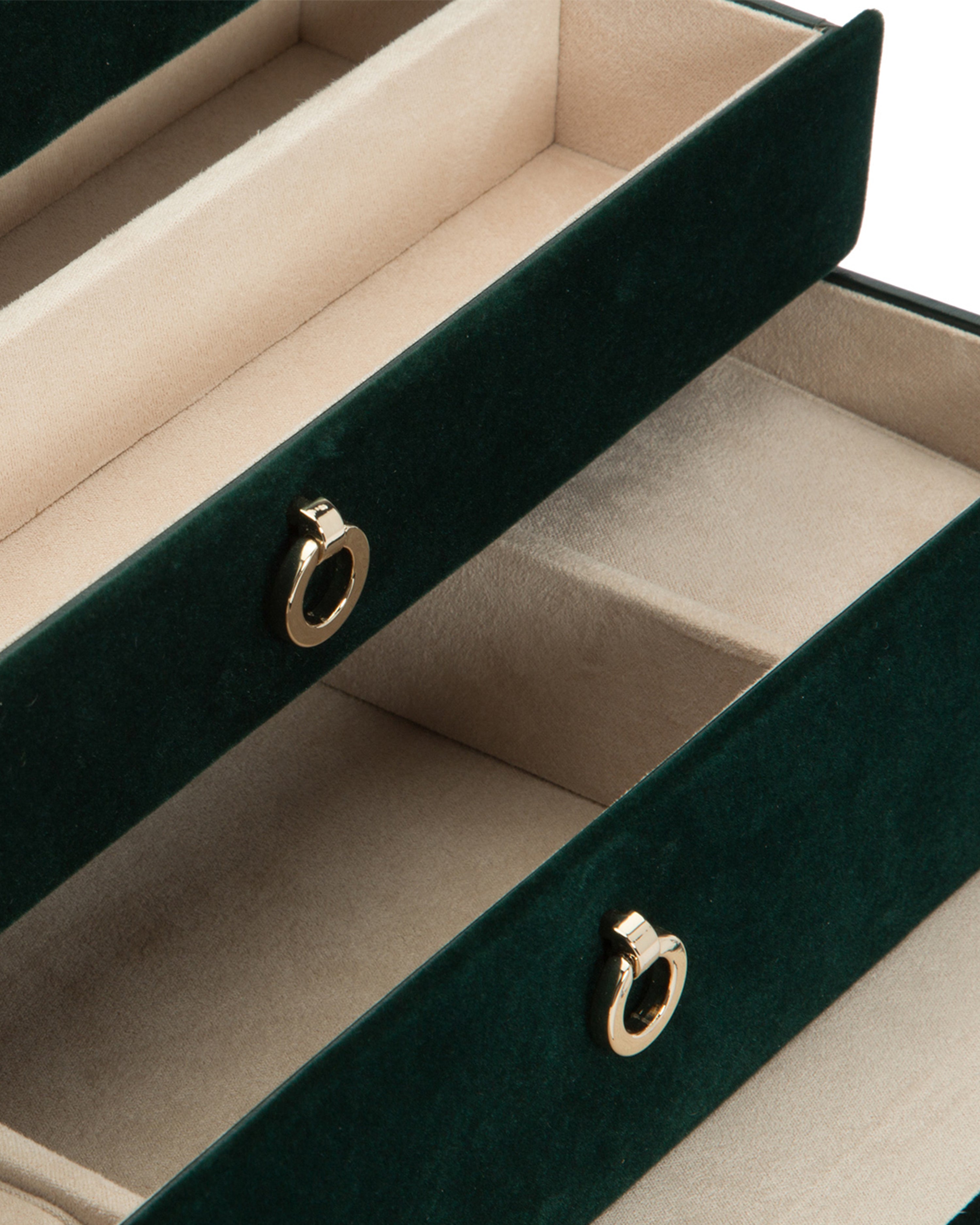 Zoe Medium Jewellery Box Forest Green