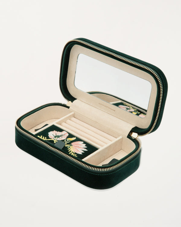 Zoe Travel Zip Case Forest Green