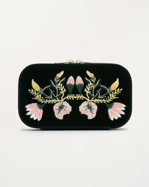 Zoe Travel Zip Case Forest Green