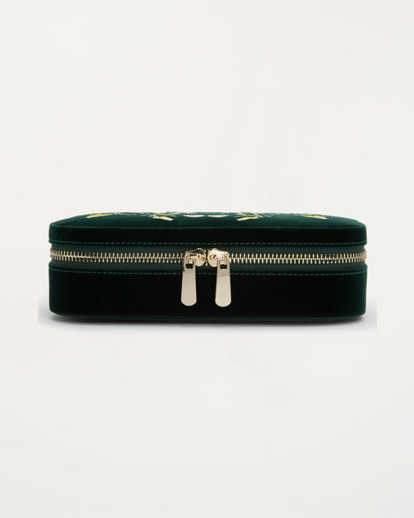 Zoe Travel Zip Case Forest Green