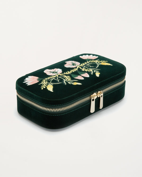 Zoe Travel Zip Case Forest Green