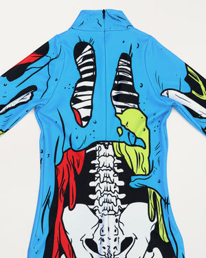 Zombie Skeleton Catsuit/Size S