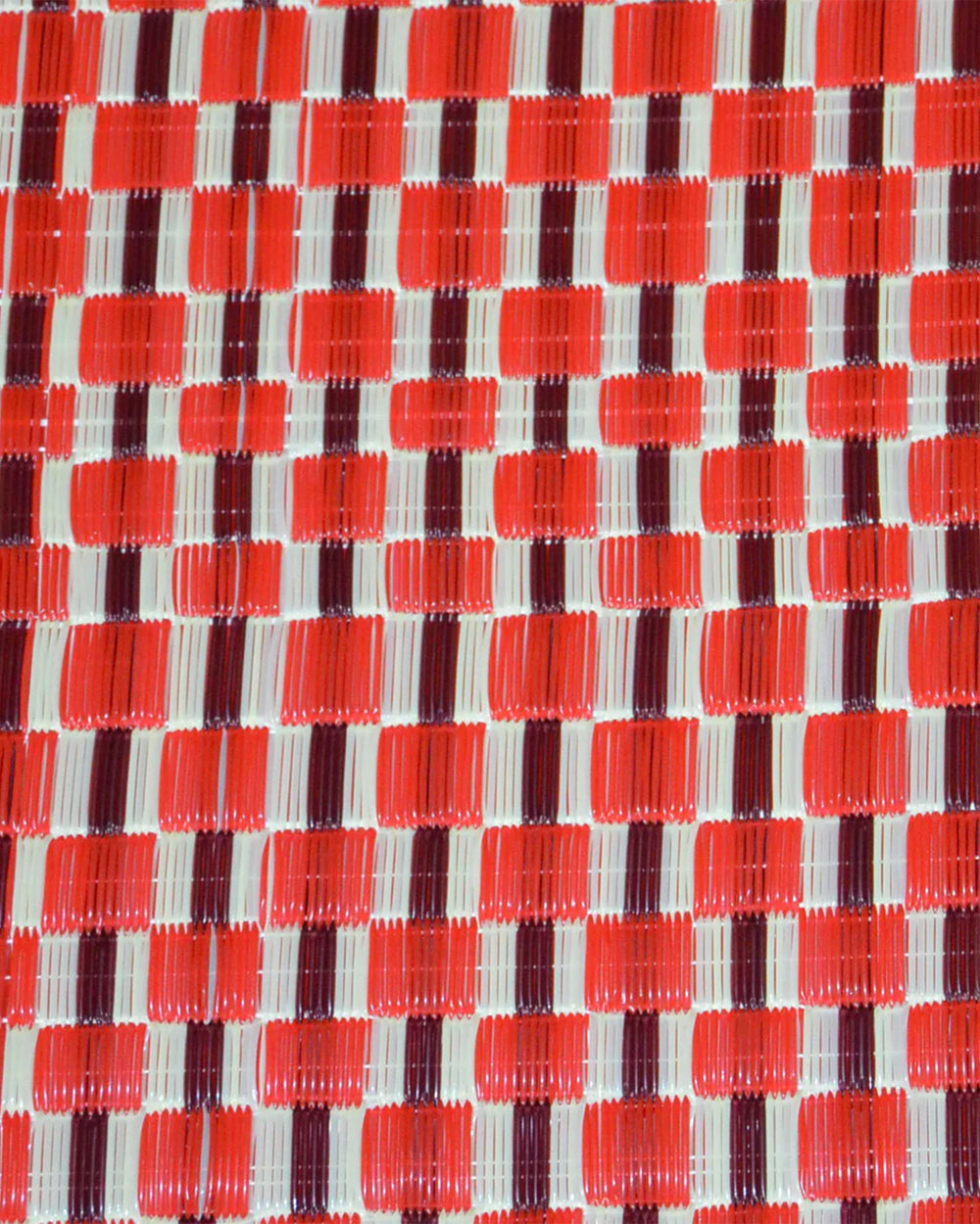 Red & White Checkered Rug
