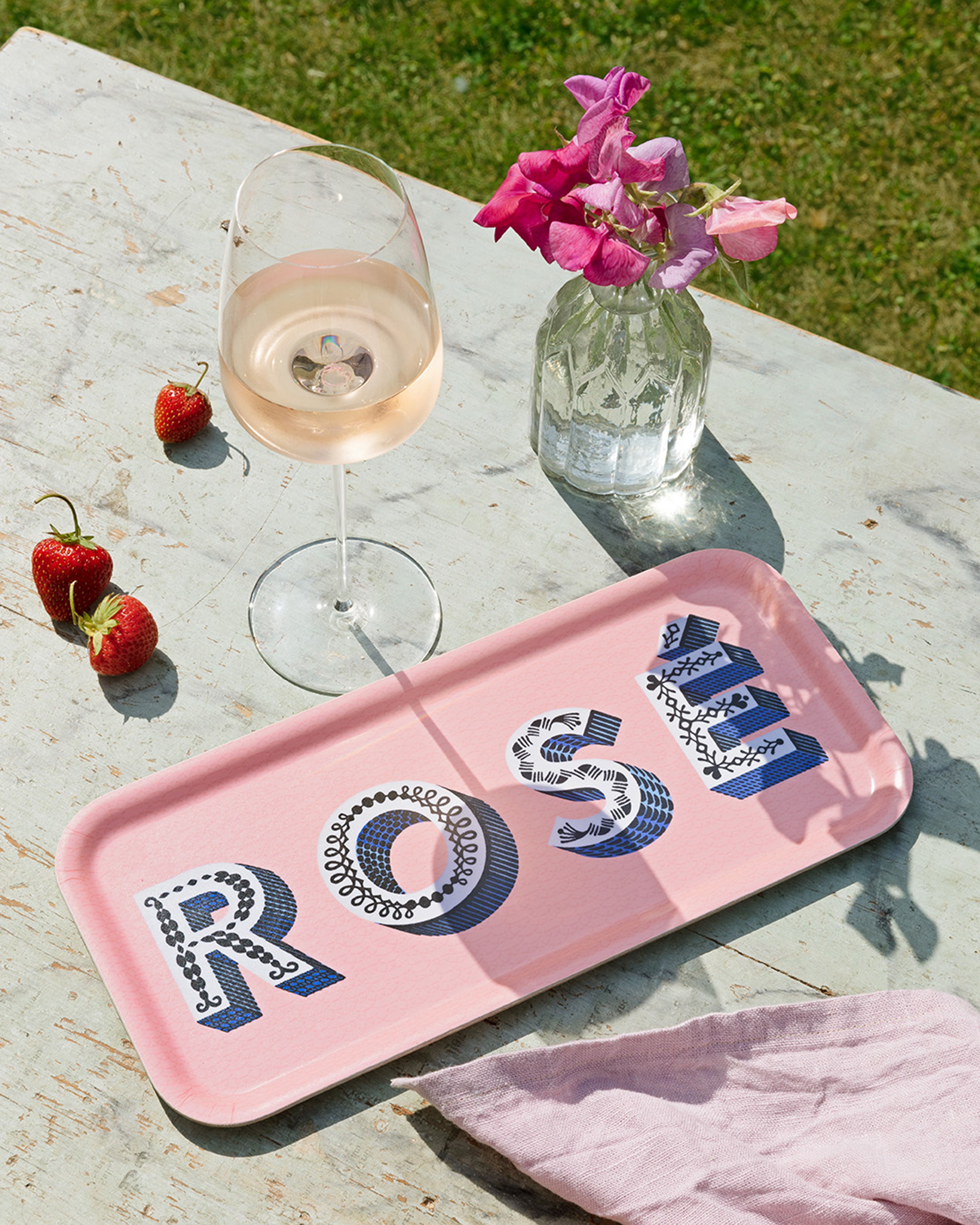 Rosé/Light Pink Tray 32x15cm