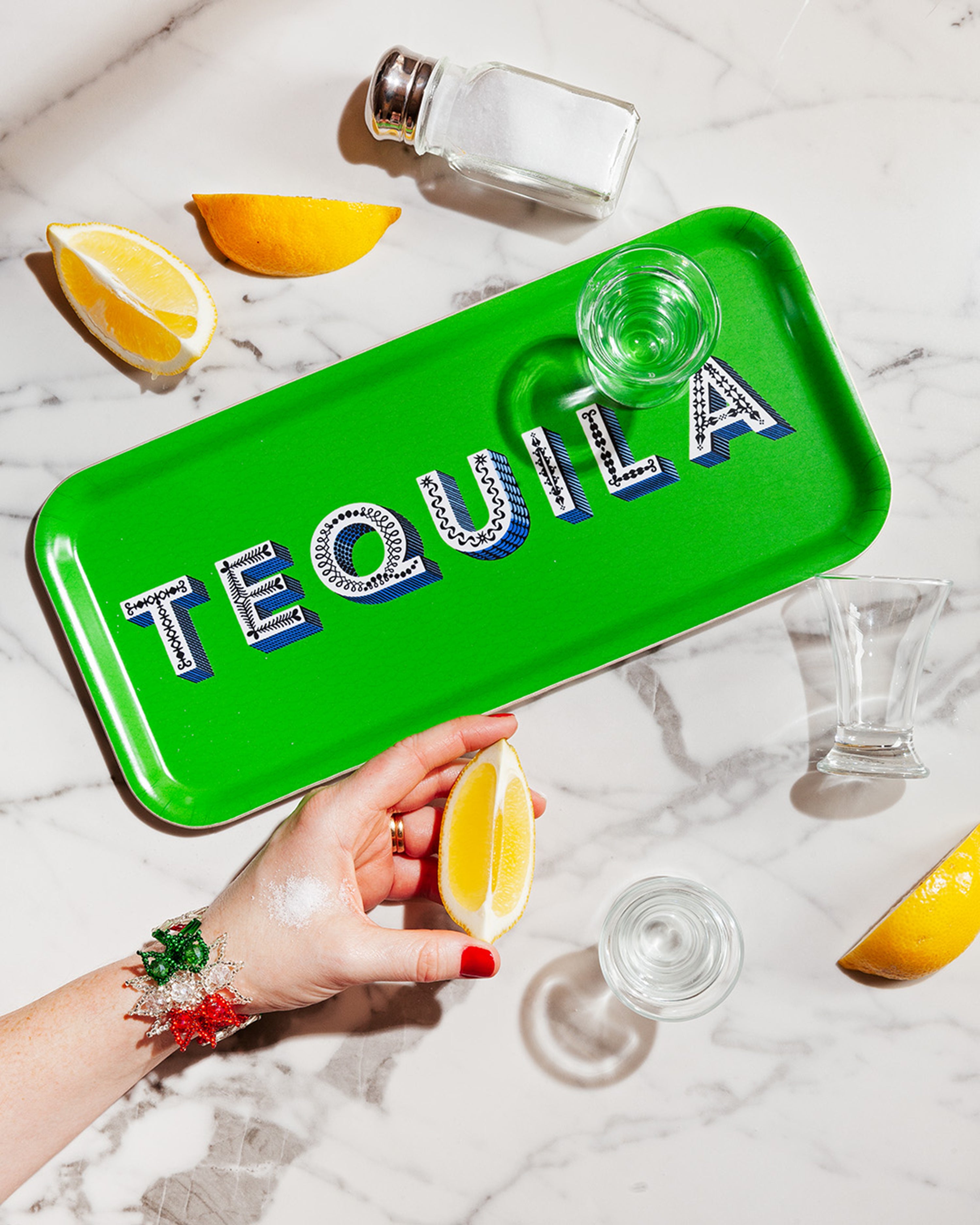 Tequila/Green Tray 32x15cm