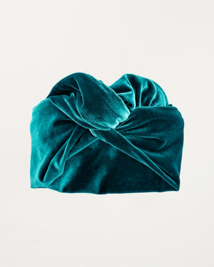 Green Velvet Turban Vienna Medium