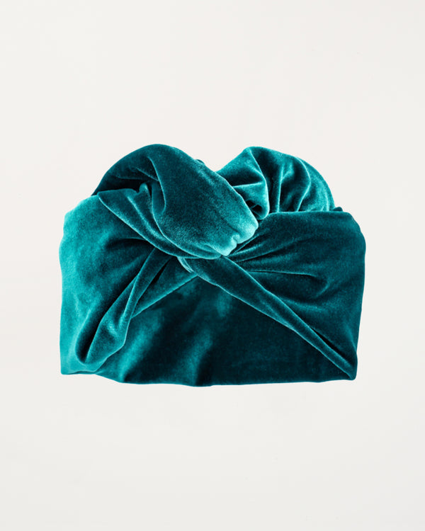 Green Velvet Turban Vienna Medium