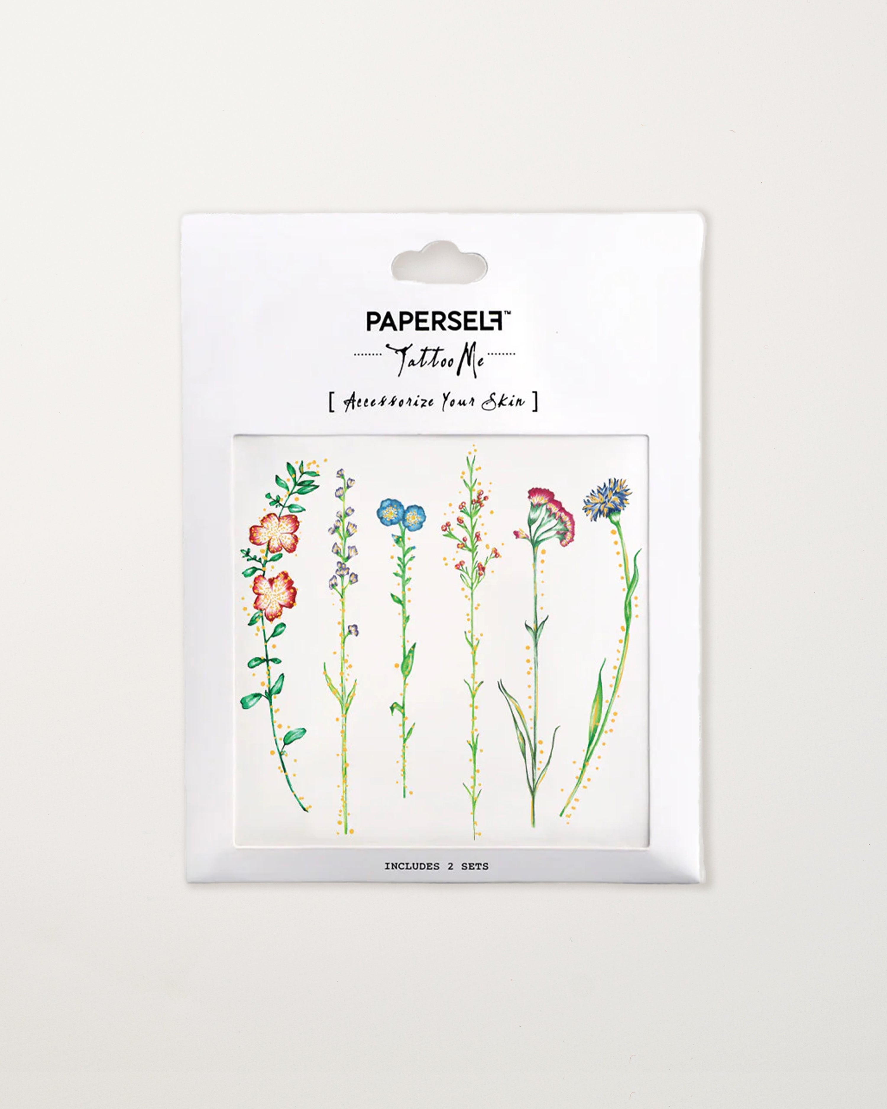 Vintage Flowers Temporary Tattoos