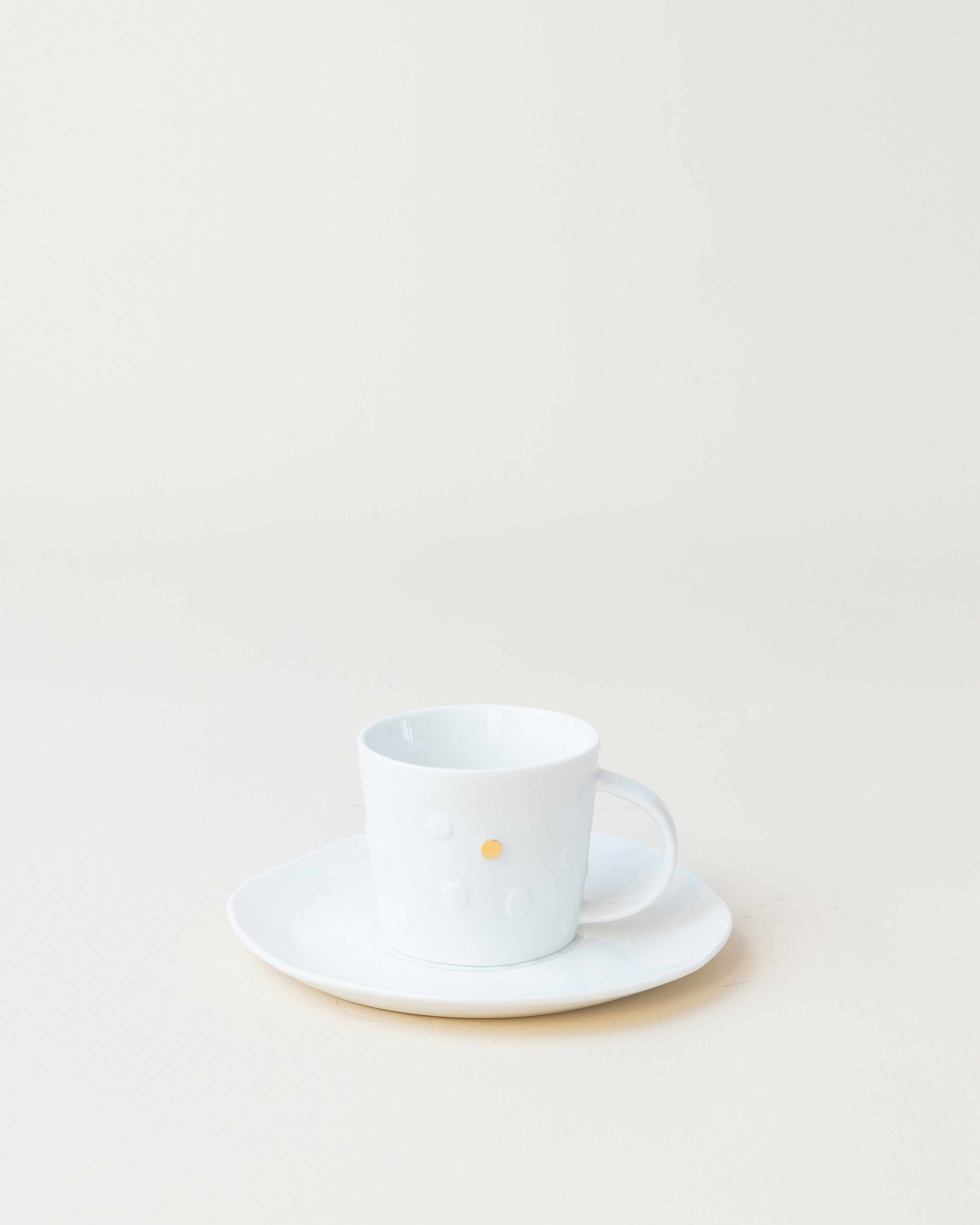 Mug & Saucer/Gold Dots