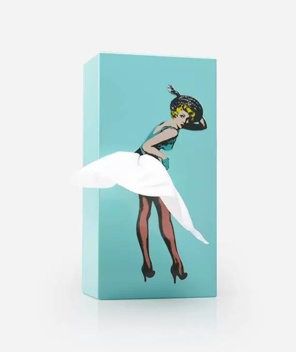 Tissue Box Girl Blue