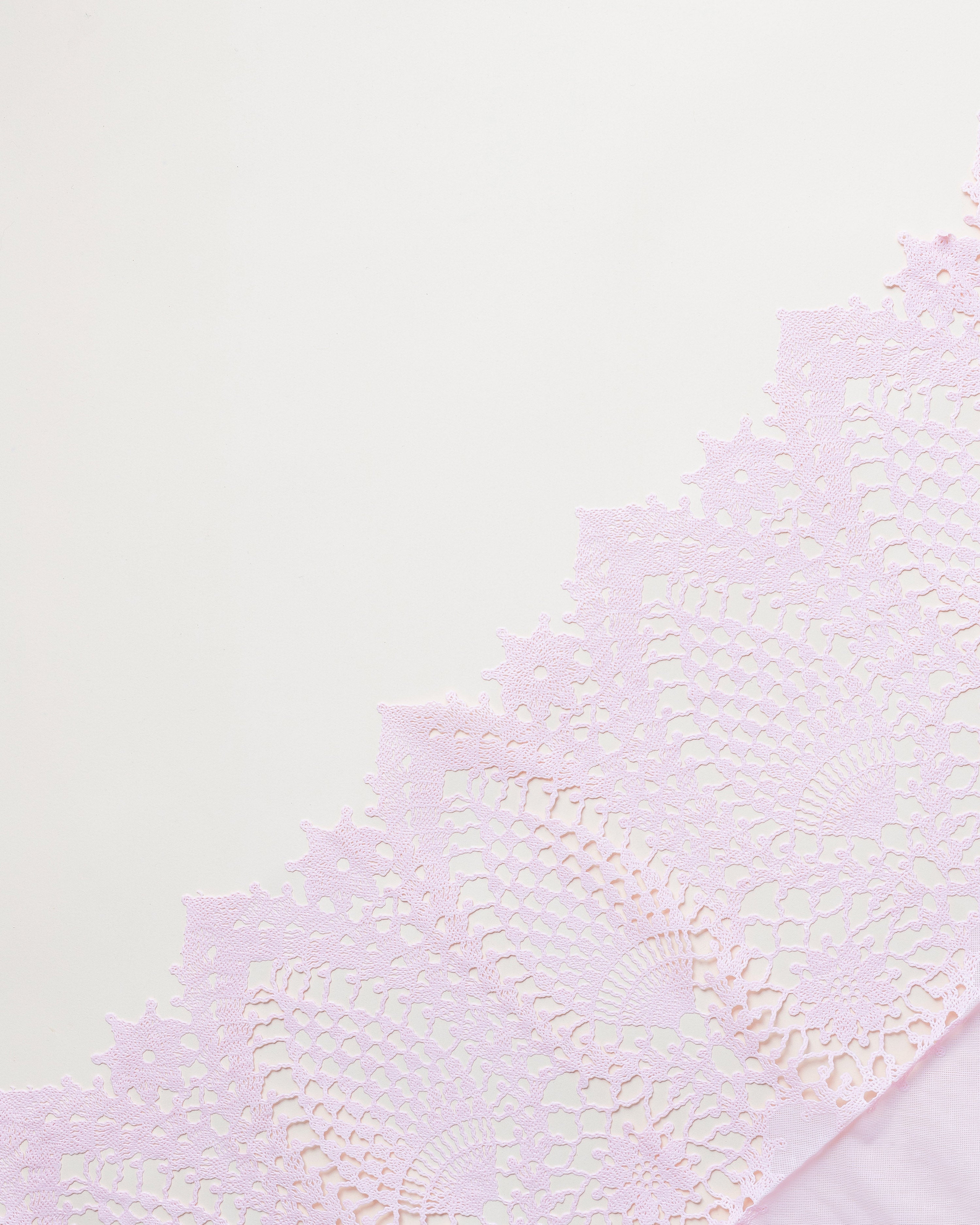 Pink Vinyl Lace Tablecloth