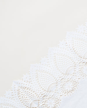 White Vinyl Lace Tablecloth