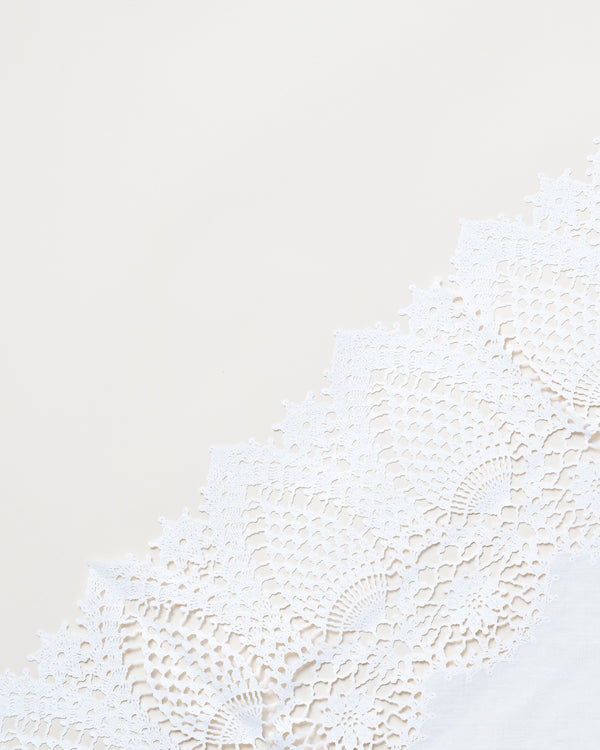 White Vinyl Lace Tablecloth