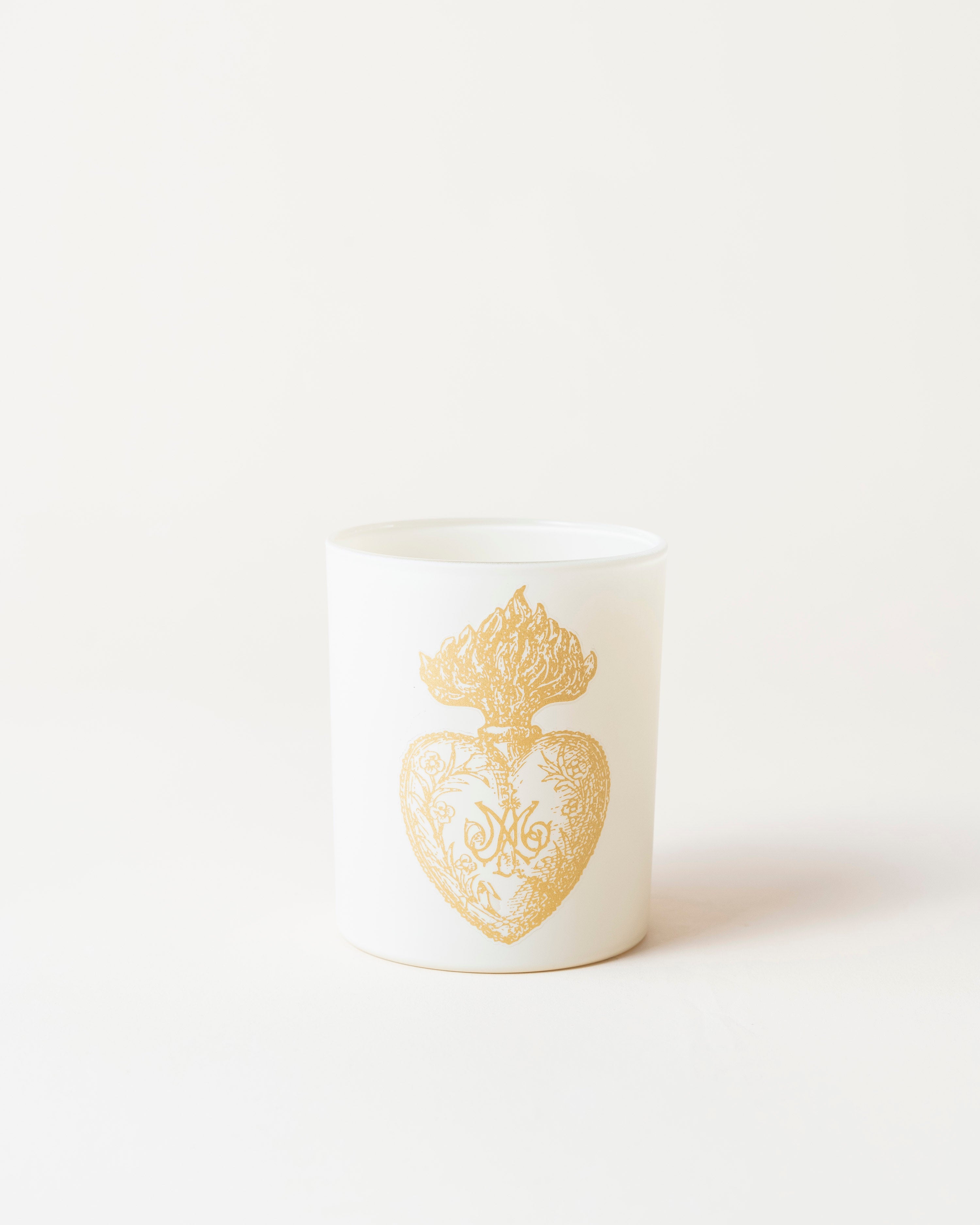 Gold Tattooed Glass Candle Holder