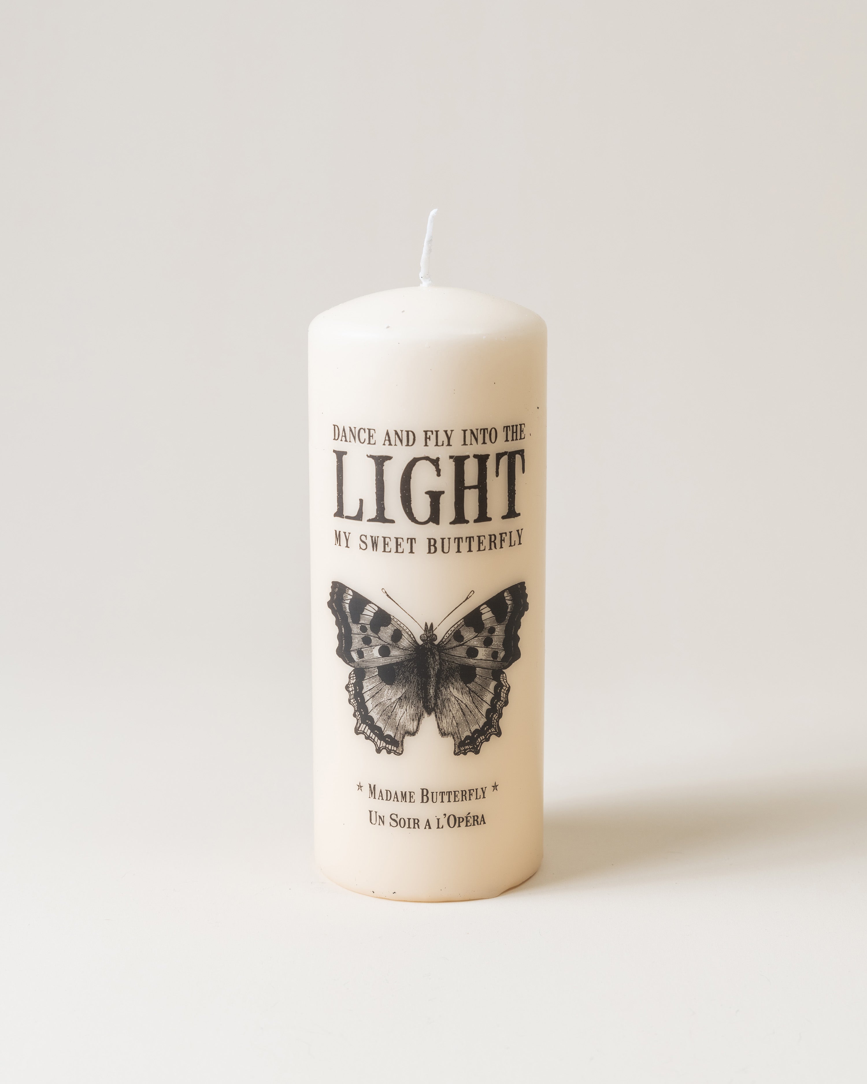 Butterfly Ivory Pillar Candle